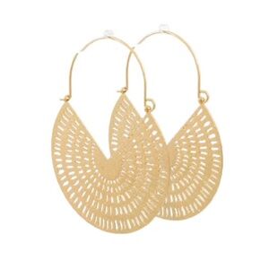 Gold Filigree Hoop Earrings